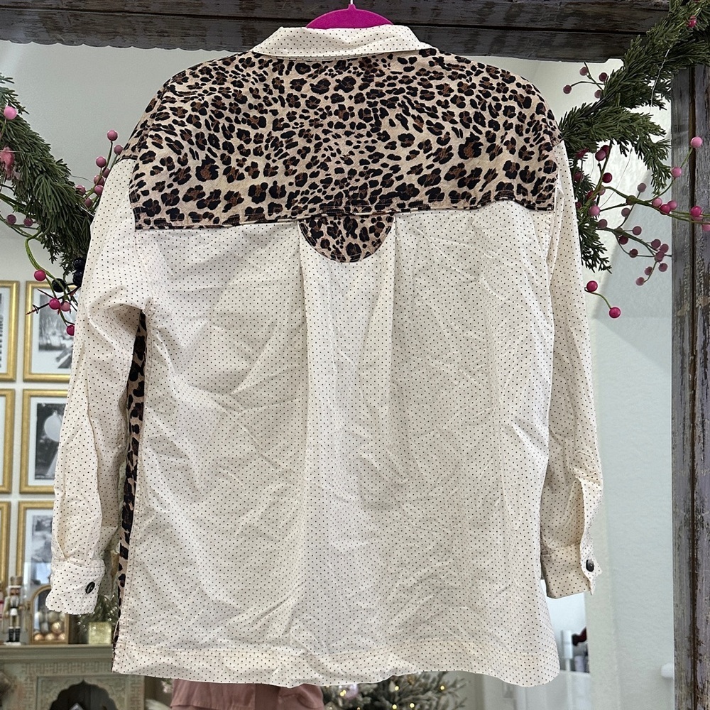Free People Leopard Print Button Down Western Style Shirt - Picture 8 of 9
